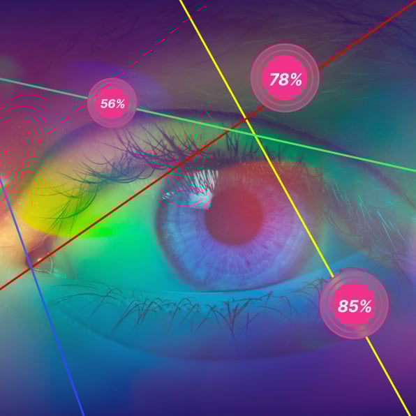 visual representation of what color catches the eye first